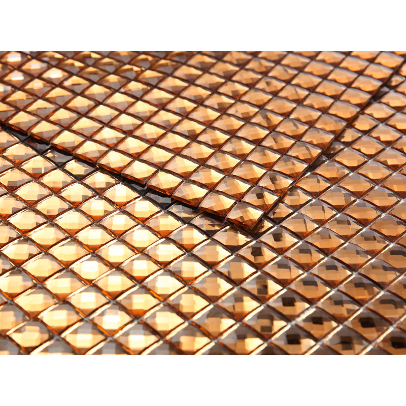 Artistic Jewels 12 in.x 12 in. Diamond Cut Glass Handmade Mosaic Decorative Kitchen & Bathroom Wall Tile