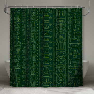 Hieroglyphics Art Pattern Shower Curtains Extra Long