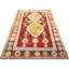 Tapis unique en laine noué à la main des années 1960 de 5 pi 1 po x 9 pi 6 po en rouge / jaune