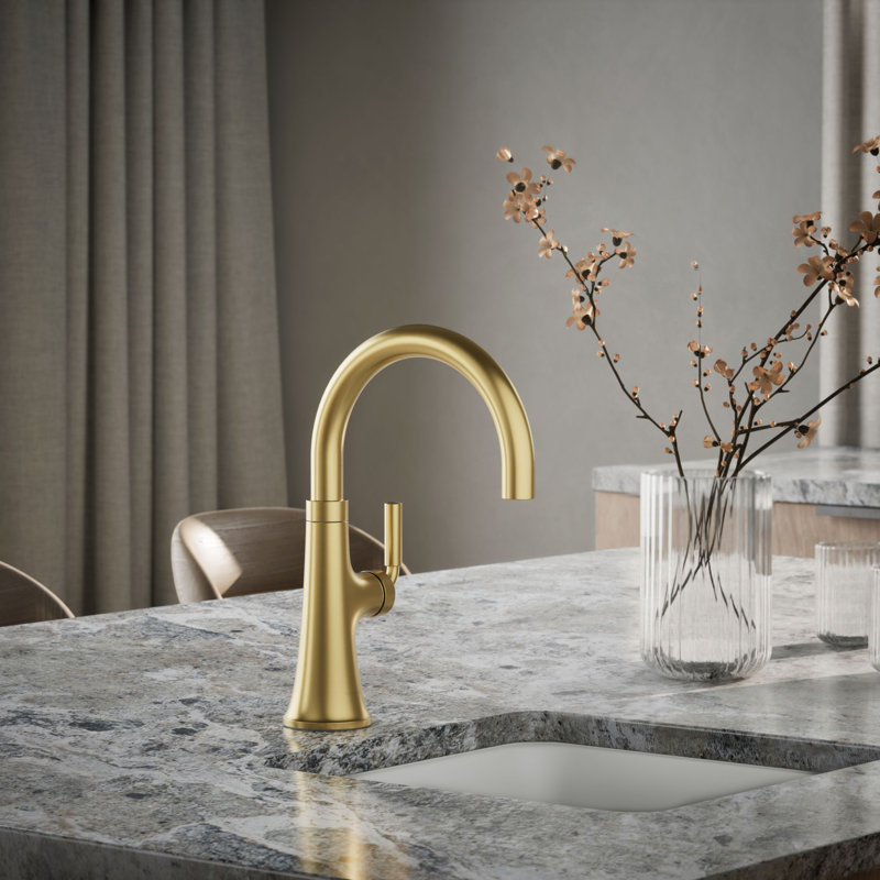 Tone Single-Handle Bar Sink Faucet, Polished Chrome/Black