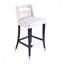 Chaise de salle à manger en velours suède avec têtes de clous-40355725