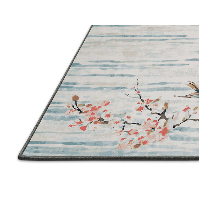 Tapis gris soyeux et moelleux, Rond 3 pi