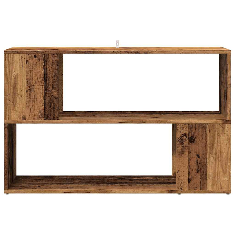 Borough Wharf Book Cabinet/Room Divider, Old Wood, (2 Shelves) 63cm H x 100cm W x 24cm D