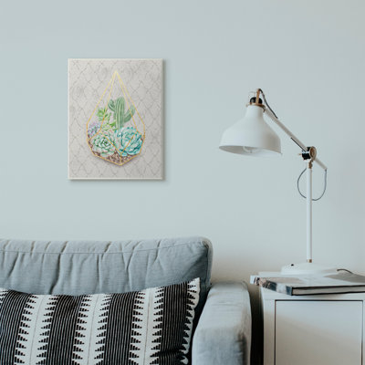 «Succulent Basket Gold Grey», impression