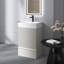 Meuble-lavabo autoportant moderne rayé 20 po avec lavabo en céramique