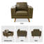 39.3'' Wide Upholstered Accent Chair With Solid Wood Legs-204161382