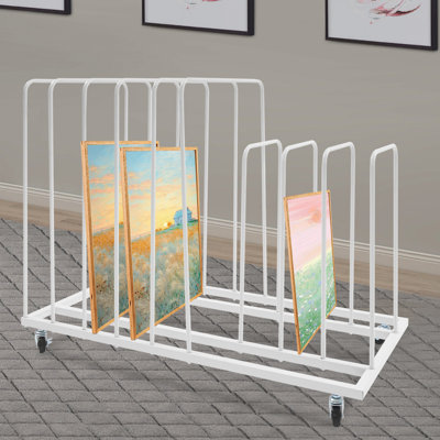 Support de rangement d'art avec roulettes