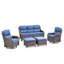Ensemble de conversation pour patio en osier pour 5 personnes avec coussins de 6 po Wickes Haven-581142048-581142051