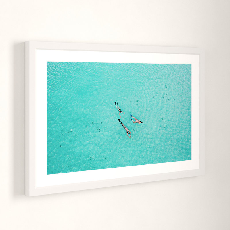 «View Caeruleum» par Hassan Ishan - reproduction d'art sur papier encadrée, H 16 po x l 24 po