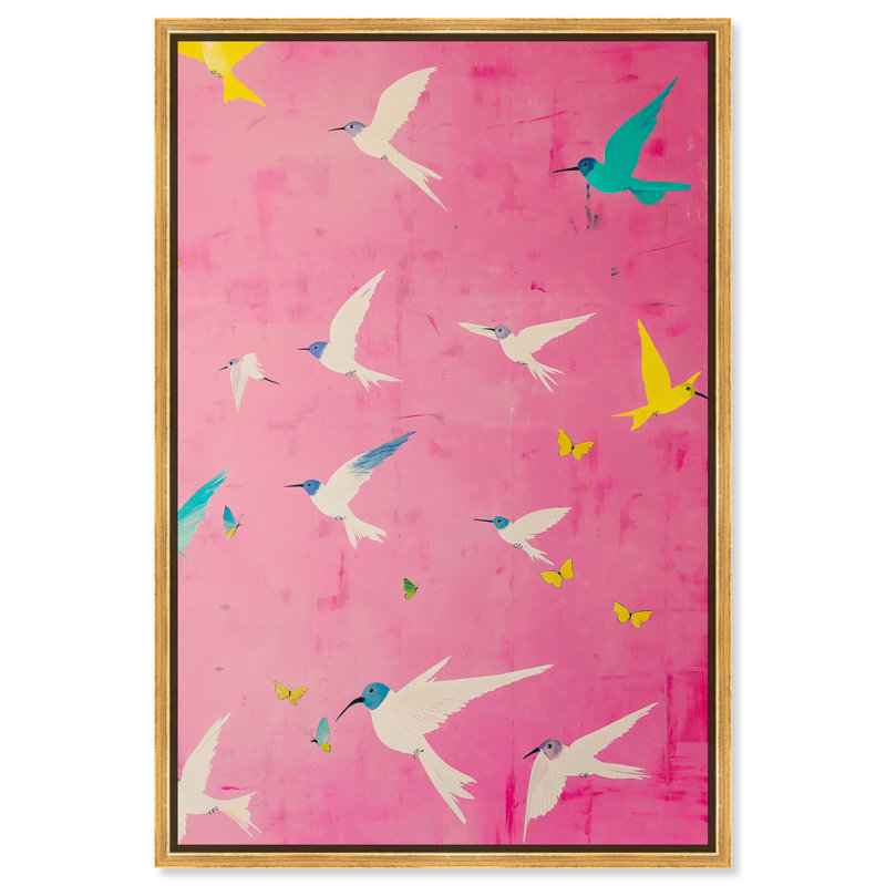 «Soaring Sorbet Canvas Natures» par Art Remedy, H 16 po x l 11 po, Floater Frame, Doré