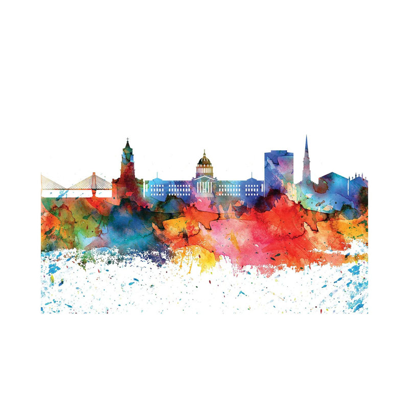 Charleston Skyline by WallDecorAddict - Wrapped Canvas Gallery-Wrapped Canvas Giclée, 101.6 cm H x 66.04 cm W x 1.91 cm D
