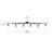 Nina 6-Light Matte Black Double Centre Swivel Track Lighting with Pivoting Track Heads
