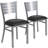 Elkton Silver Slat Back Metal Restaurant Chair-2034333298