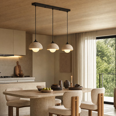 Luminaire suspendu pour îlot de cuisine 3 lumières Bangor