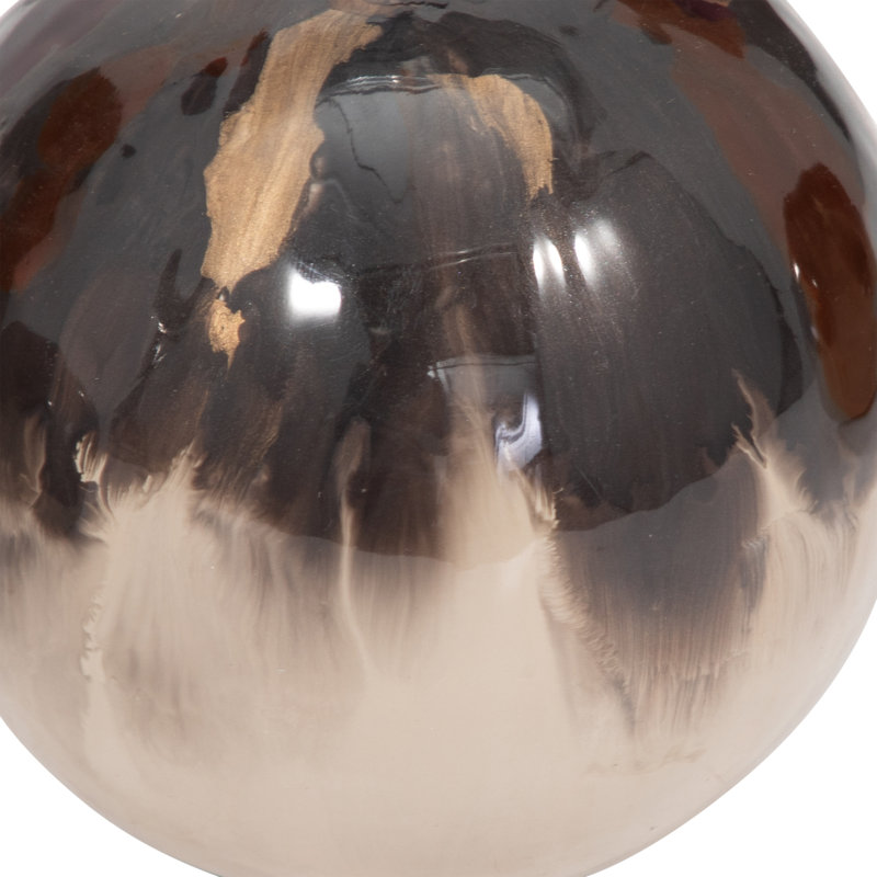 Orbe décoratif en fer fait à la main Esie, Brun multi