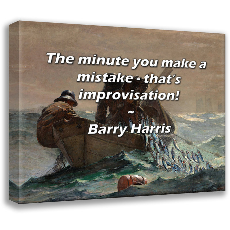 Astoria Grand Gallery Wrapped Canvas By Barry Harris: "The minute you make a mistake - that’s improvi