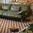 Green Genuine Leather Standard Sofa cushion Loveseat-2011716016