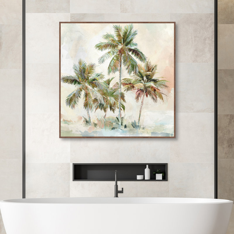 «Paradise Palms» par Studio Arts, art mural encadré