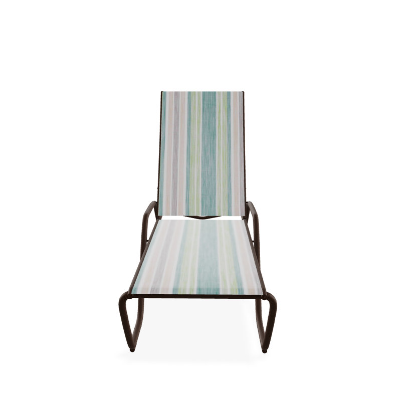 Outdoor Rust-Resistant Metal Chaise Lounge, Textured Kona, Tempo