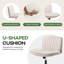 Chaise de travail pivotante en tissu Caelie-108608414