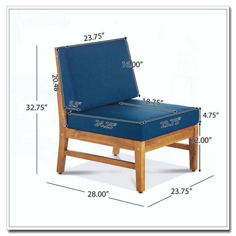Ensemble de 3 canapés et table, Bleu