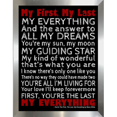 « my everything », art textuel encadré