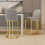 Ensemble de 2 chaises de bar de style moderne avec une conception simple, des tabourets hauts confortables au design créatif et des chaises de salle à manger flexibles convenant aux bars, aux restaurants ou aux comptoirs de cuisine-1664617027