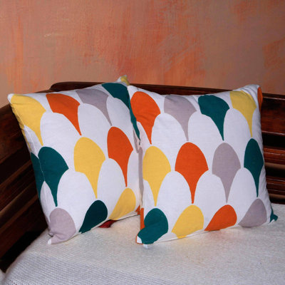 Geometric Cotton Pillow Cover