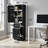 Freestanding Black Tall Bathroom Vanity With Double-Size Drawers, Adjustable Shelves, MDF Paint Cabinet.-1266697843