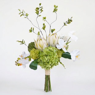 Elegant Green Artificial Bouquet—Hydrangea