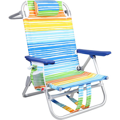 Backpack Beach Chairs For Adults,1/2 Pack Folding Heavy Duty Camping Chair With Large Pockets And Cup Holder,Adjustable High Lounge Towel Rack Outdoor,Travel
