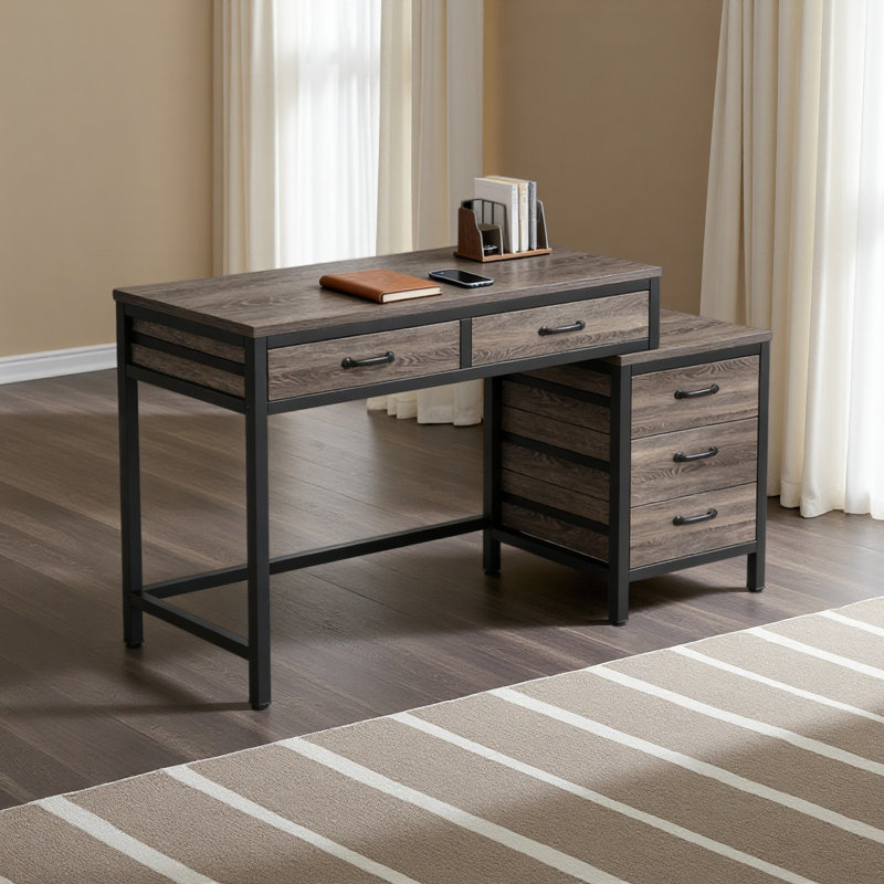 Bureau de style industriel, bureau d'ordinateur