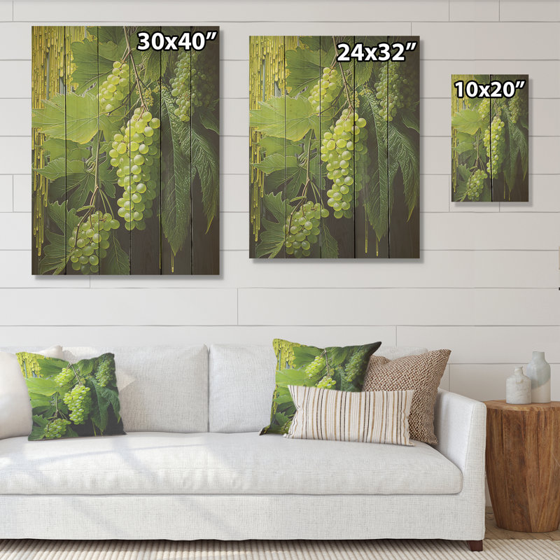 «White White Forest Tranquility I - Vin», art mural sur bois de pin naturel, H 32 po x l 24 po