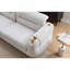 Ensemble de salon 3 pièces Zoe de style moderne (canapé + causeuse + chaise) en bois et accents dorés-1529819890