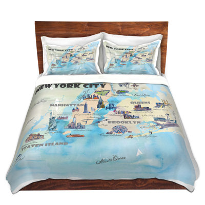 Ensembles de housse de couette DiaNoche en microfibre par Markus Bleichner - New York Touristique 2