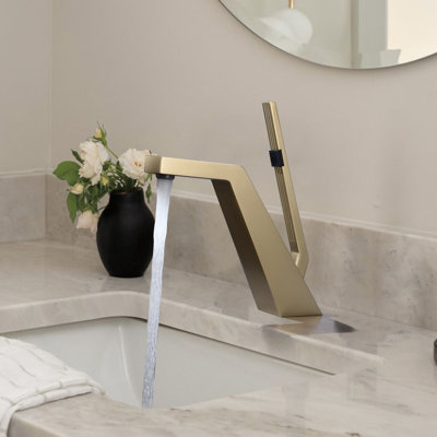 Robinet de lavabo de salle de bain monotrou 8,2 po en laiton massif avec bonde
