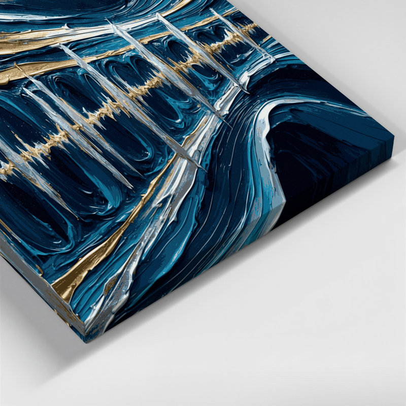 Art numérique sur toile, musique, égaliseur numérique, H 24 po x l 36 po