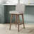 Dorreen Wood And Upholstered Tufted Adjustable Height Swivel Stool-49172510-49172509