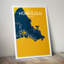 Honolulu City Map 1 Piece Wall Art-739692096