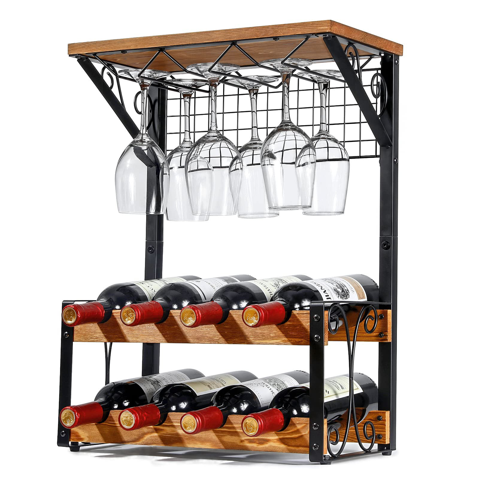 https://assets.wfcdn.com/im/10787464/compr-r85/2543/254386811/8-bottle-solid-wood-tabletop-wine-bottle-glass-rack-in-brown.jpg