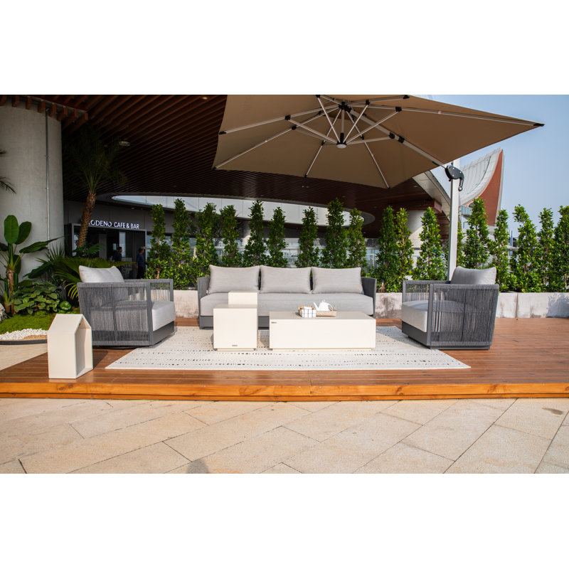Ensemble de chaises pivotantes pour 5 personnes avec coussins Sunbrella Capri