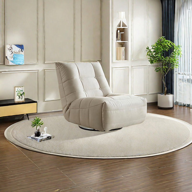 Fauteuil inclinable rembourré Tawan, Beige