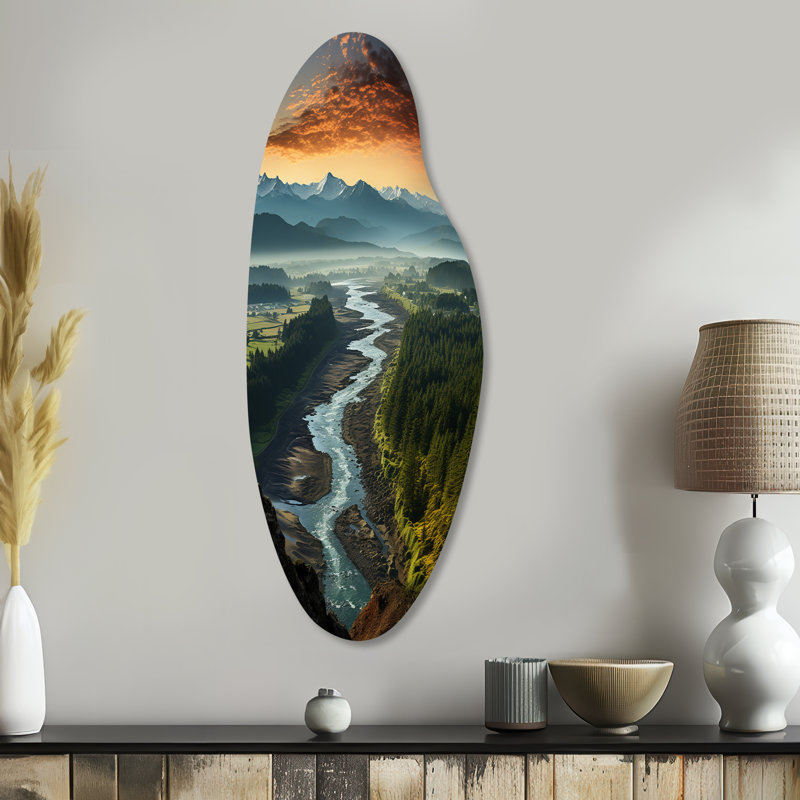 Décoration murale Haralda Oregon River Landscape III - Oregon, H 38 po x l 15 po x P 1 po