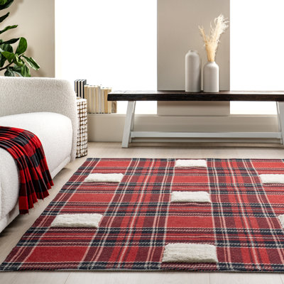 Tapis à carreaux Leena