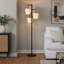 Lampe sur pied à branches 64,5 po style traditionnel avec abat-jour tambour