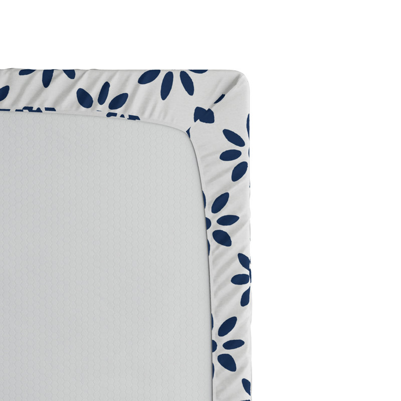 Microfiber Floral Fitted Sheet, Full Fitted Sheet