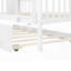 Lit superposé double avec lit gigogne simple Échelle - Aucun sommier requis, robuste et amp; Durable (blanc)-154970939