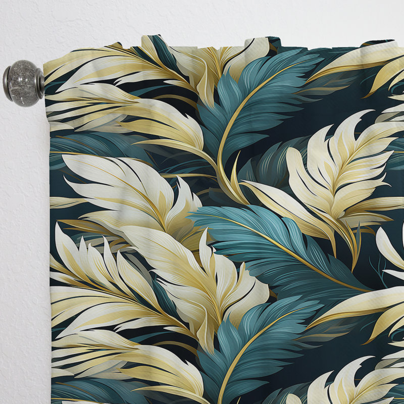 Palm Breeze - motif tropical I - rideau en velours tropical - obscurcissant - 1 panneau, L 52 po x L 84 po