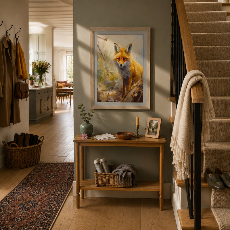 Russet Fox Boho - Print, A4 - 29.7 x 21.0 cm, Oak