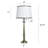 Alcester Steel Table Lamp - Hayla Gold - White Shade